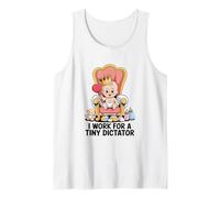 Funny Baby King on Throne Tired Parenting Humor for Parents Tank Top