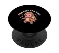 Funny Baby Monkey Japan Zoo Trending Meme One Step At A Time PopSockets Adhesive PopGrip