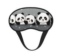Funny Baby Panda Sleep Mask for Side Sleeper, Blackout Sleep Eye Mask Comfortable Blindfold Eyeshade Soft Breathable Sleeping Mask with Elastic Strap Silk Eye Covers for Travel