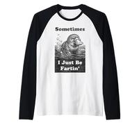 Funny Baby Platypus Farting Sometimes I Just Be Fartin' Raglan Baseball Tee