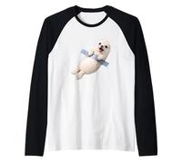 Funny Baby Seal Duct Tape Meme Cute Kawaii Animal Humor Art Raglan Baseball Tee