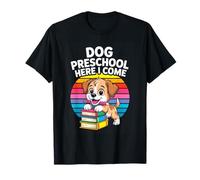 Funny Back to School Dog Preschool HERE I Come T-Shirt