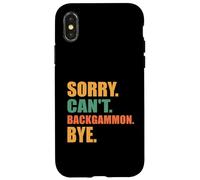 Funny Backgammon Sorry Can't Backgammon Board Game Mens Boys Case for iPhone X/XS