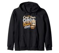 Funny Backyard Chicken Coop Door Before The Drama Zip Hoodie