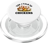Funny Backyard Chicken Owner Design Yep I Talk To Chickens PopSockets PopGrip for MagSafe
