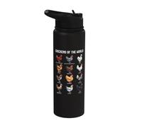 Funny Backyard Chickens of The World Stainless Steel Insulated Water Bottle
