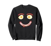 Funny Bacon Egg Sausage Breakfast Happy smile Humor Foodie Sweatshirt