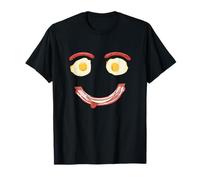 Funny Bacon Egg Sausage Breakfast Happy Smile Humor Foodie T-Shirt