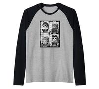 Funny Bad Cats Feline Mugshots 02 Raglan Baseball Tee