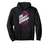 Funny Badass Grandma Traditional Biker Rose Arrow Theme Pullover Hoodie