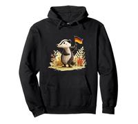 Funny Badger with German Flag Costume for Boys and Girls Pullover Hoodie