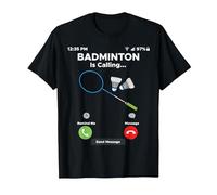 Funny Badminton is Calling for Badminton Lovers T-Shirt, Men, Black, 4X-Large