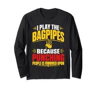 Funny Bagpipe Player Scottish Highland Piper Long Sleeve T-Shirt