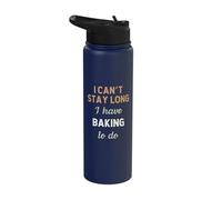 Funny Baker Baking Hobby Job for Men and Women Stainless Steel Insulated Water Bottle