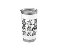 Funny Baker Cat Cute Baking Kittens Flour Kitchen Design Stainless Steel Insulated Tumbler