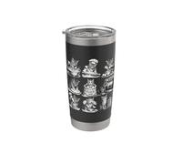 Funny Baker Cat Cute Baking Kittens Flour Kitchen Design Stainless Steel Insulated Tumbler