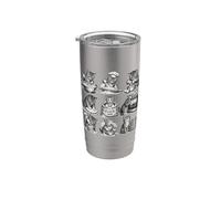 Funny Baker Cat Cute Baking Kittens Flour Kitchen Design Stainless Steel Insulated Tumbler
