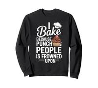 Funny Baker Quote I Bake Because People Stress Me Out Sweatshirt