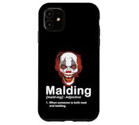Funny Bald Guy Mad Clown Halloween Definition Case for iPhone 11