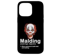 Funny Bald Guy Mad Clown Halloween Definition Case for iPhone 14 Pro Max
