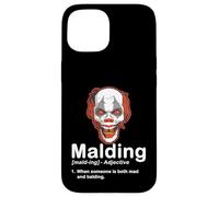 Funny Bald Guy Mad Clown Halloween Definition Case for iPhone 15