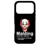 Funny Bald Guy Mad Clown Halloween Definition Case for iPhone 17 Pro