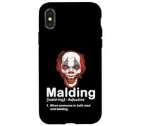 Funny Bald Guy Mad Clown Halloween Definition Case for iPhone X/XS