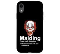 Funny Bald Guy Mad Clown Halloween Definition Case for iPhone XR