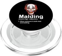 Funny Bald Guy Mad Clown Halloween Definition PopSockets PopGrip for MagSafe