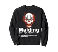 Funny Bald Guy Mad Clown Halloween Definition Sweatshirt