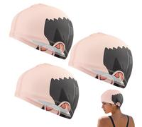 Funny Bald Head Print Swim Cap, Wacky Polyester Hat for Pool | Realistic Bald-Head Swimming Cap for Men Women, For Pool Swimming Cosplay Party Fancy Dress up Decor