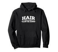 Funny Bald Saying Hair Would Only Slow Me Down Pullover Hoodie