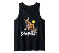 Funny Ballaholic Boxer Dog Chasing Ball Tank Top