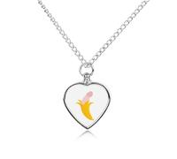 Funny Banana Penis Custom Urn Necklace for Ashes Heart Keepsake Pendant Jewelry Memorial Cremation