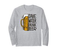 Funny Bar Alcohol Drinking Party Beer Brew Craft Cerveza Long Sleeve T-Shirt