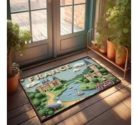 Funny Bar Decor Castles, Ducks, And Bicycles: A French Adventure Doormat Outside Fall Decor Large Doormats For Outdoor Entr(40X60CM)
