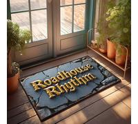 Funny Bar Decor Roadhouse Rhythm: A Musical Journey Through Time Doormat Outside Fall Decor Large Doormats For Outdoor Entr(50X80CM)