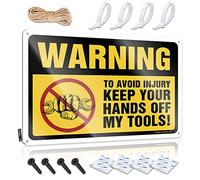 Funny Bar Decor Warning To Avoid Injury Keep Your Hands Off My Tools ! Tin Sign Tin Metal Decor Bedroom Door Decorations(30X40CM)