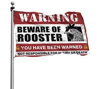 Funny Bar Signs for Home Bar Beware of Rooster Flag Gifts for Home Decor Bar Signs for Home Bar Wall ( Size : 120X180CM )