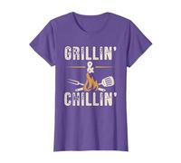 Funny Barbecue Grillin' Graphic Women Men Meat Smoking BBQ T-Shirt