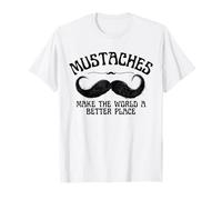 Funny Barber Mustaches Make The World a Better Place Hipster T-Shirt