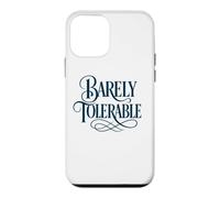 Funny Barely Tolerable Jane Austen Ornate Navy Lettering Case for iPhone 12 mini