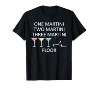 Funny Bartender One Two Three Martini Floor Cocktail T-Shirt