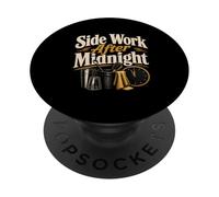 Funny Bartender Side Work After Midnight PopSockets Adhesive PopGrip
