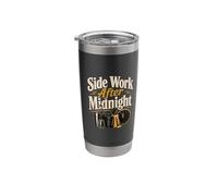 Funny Bartender Side Work After Midnight Stainless Steel Insulated Tumbler