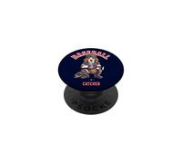 Funny Baseball Beagle Dog with Cup Coffee Catcher Sport PopSockets Adhesive PopGrip