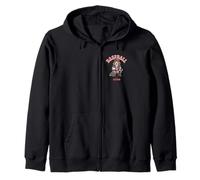 Funny Baseball Beagle Dog with Cup Coffee Catcher Sport Zip Hoodie