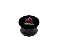 Funny Baseball Monkey Saying With Bat Sarcastic PopSockets Adhesive PopGrip