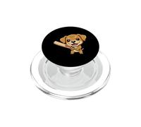 Funny Baseball Puppy Dog Cartoon Sports PopSockets PopGrip for MagSafe