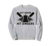 Funny Baseball Softball Sayings Eat Seeds Hit Dingers Sweatshirt